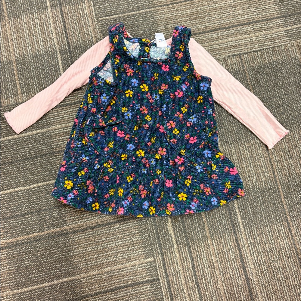 Old Navy Baby Floral Dress Set - Pink and Blue